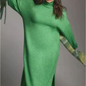 Anthropologie Daily Practice Karigan Turtleneck Sweater Midi Dress